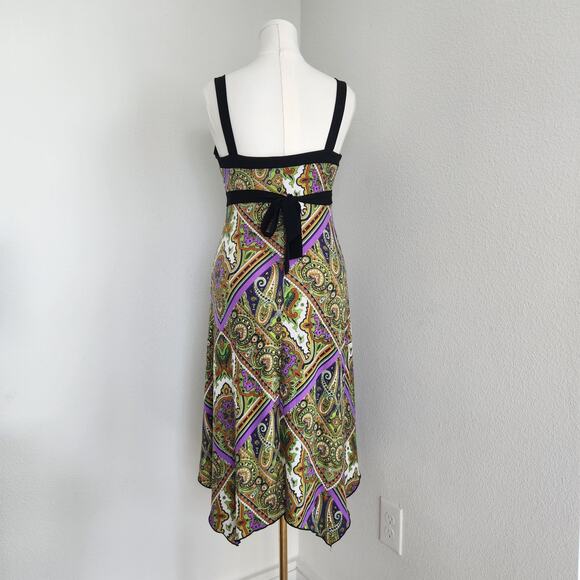 Vintage Y2K Dressbarn Purple Orange Fairy Dress Asymmetrical Midi Dress M - Picture 7 of 11